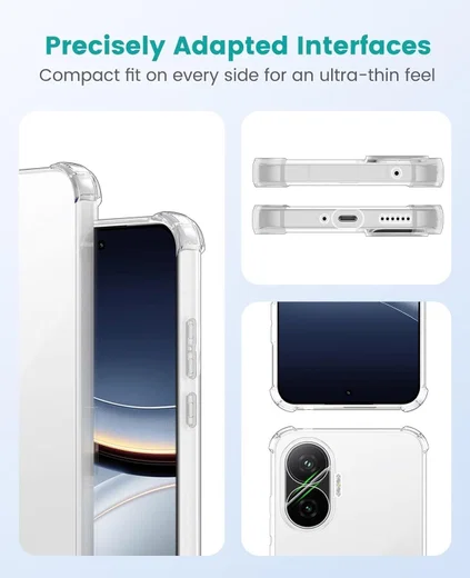 Xiaomi Poco F7 Hoesje Schokbestendig en Dun TPU Back Cover Transparant afbeelding 6