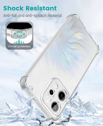 Oppo Reno 14 Hoesje Schokbestendig en Dun TPU Back Cover Transparant afbeelding 2