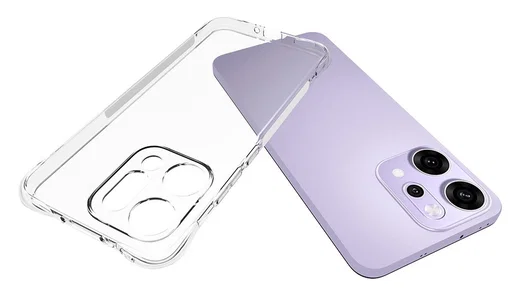 Oppo Reno 14 Pro Hoesje Schokbestendig en Dun TPU Back Cover Transparant afbeelding 2