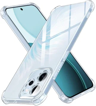 Oppo Reno 14 F Hoesje Schokbestendig en Dun TPU Back Cover Transparant