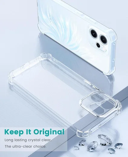 Oppo Reno 14 F Hoesje Schokbestendig en Dun TPU Back Cover Transparant afbeelding 4