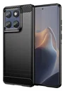 Motorola Edge 60 Hoesje Geborsteld TPU Flexibele Back Cover Zwart
