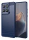 Motorola Edge 60 Hoesje Geborsteld TPU Flexibele Back Cover Blauw