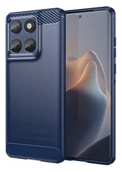 Motorola Edge 60 Hoesje Geborsteld TPU Flexibele Back Cover Blauw afbeelding