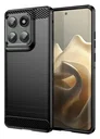 Motorola Edge 60 Pro Hoesje Geborsteld TPU Flexibele Back Cover Zwart