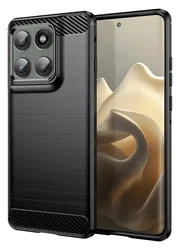 Motorola Edge 60 Pro Hoesje Geborsteld TPU Flexibele Back Cover Zwart afbeelding