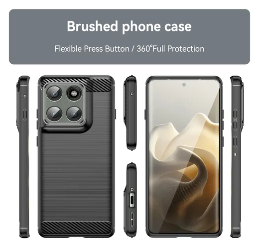 Motorola Edge 60 Pro Hoesje Geborsteld TPU Flexibele Back Cover Zwart afbeelding 8