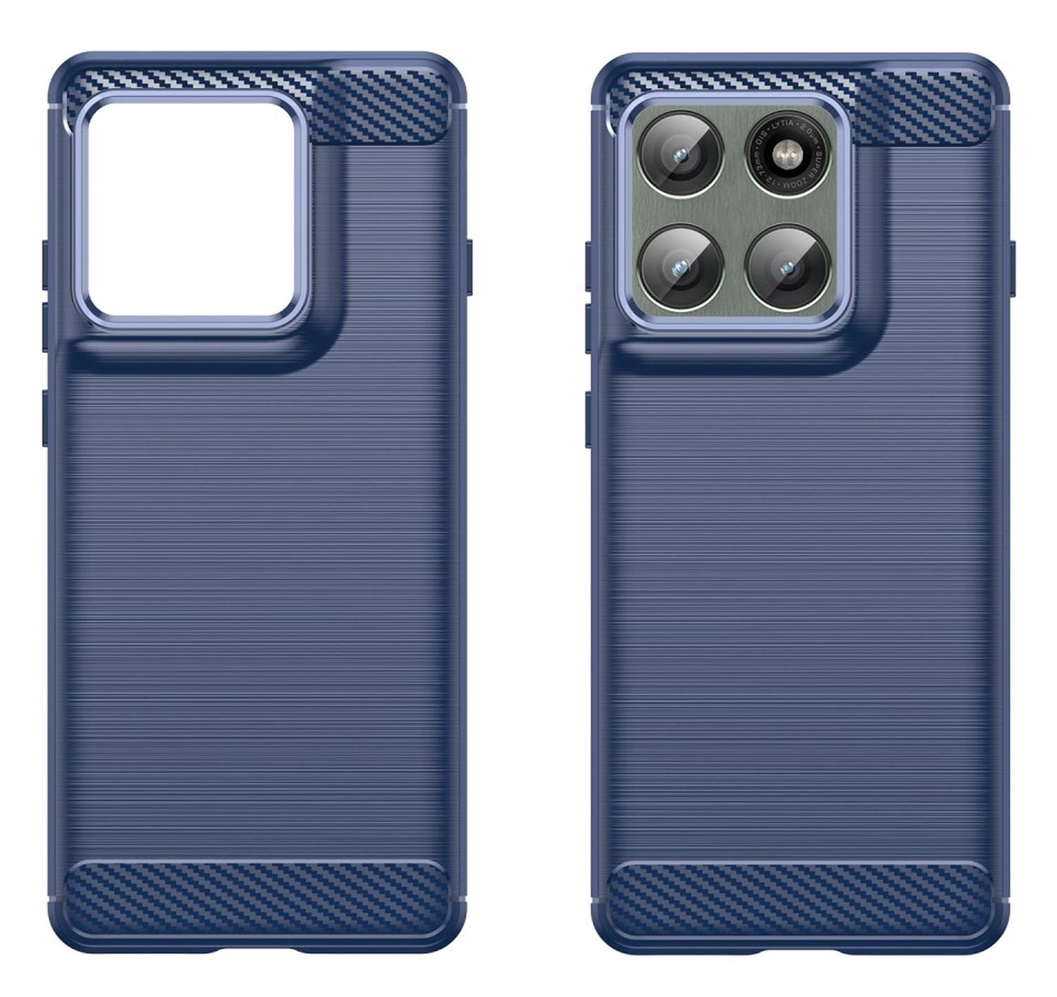 Motorola Edge 60 Pro Hoesje Geborsteld TPU Flexibele Back Cover Blauw afbeelding 2
