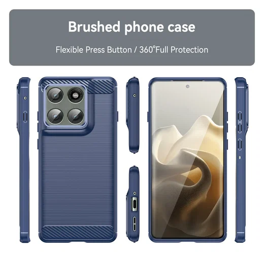 Motorola Edge 60 Pro Hoesje Geborsteld TPU Flexibele Back Cover Blauw afbeelding 8