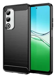Oppo A5 (2025) Hoesje Geborsteld TPU Flexibele Back Cover Zwart afbeelding
