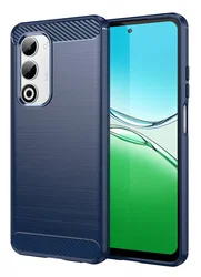 Oppo A5 (2025) Hoesje Geborsteld TPU Flexibele Back Cover Blauw afbeelding