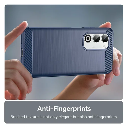 Oppo A5 (2025) Hoesje Geborsteld TPU Flexibele Back Cover Blauw afbeelding 6