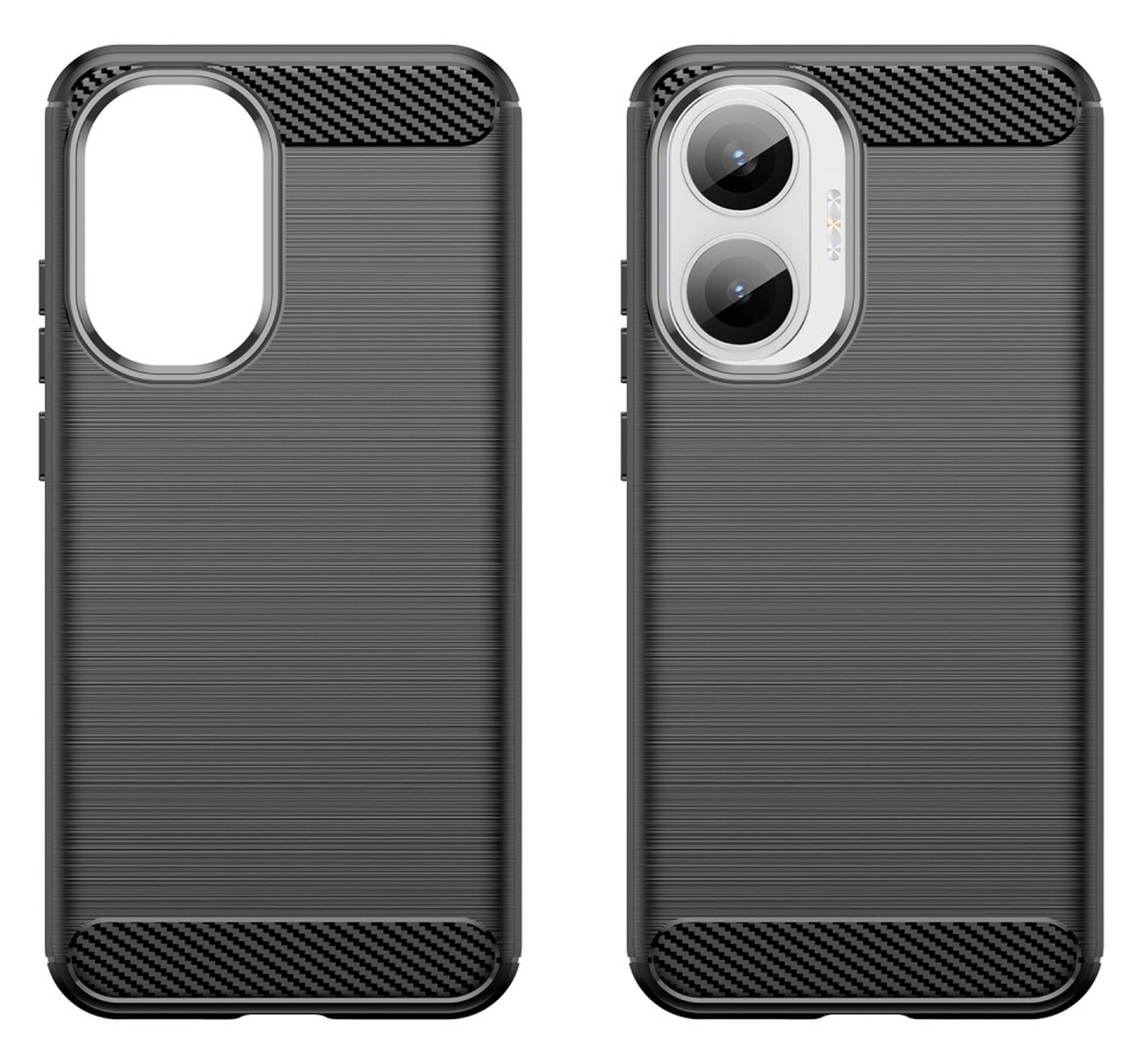 Xiaomi Poco F7 Hoesje Geborsteld TPU Flexibele Back Cover Zwart afbeelding 2