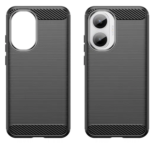 Xiaomi Poco F7 Hoesje Geborsteld TPU Flexibele Back Cover Zwart afbeelding 2