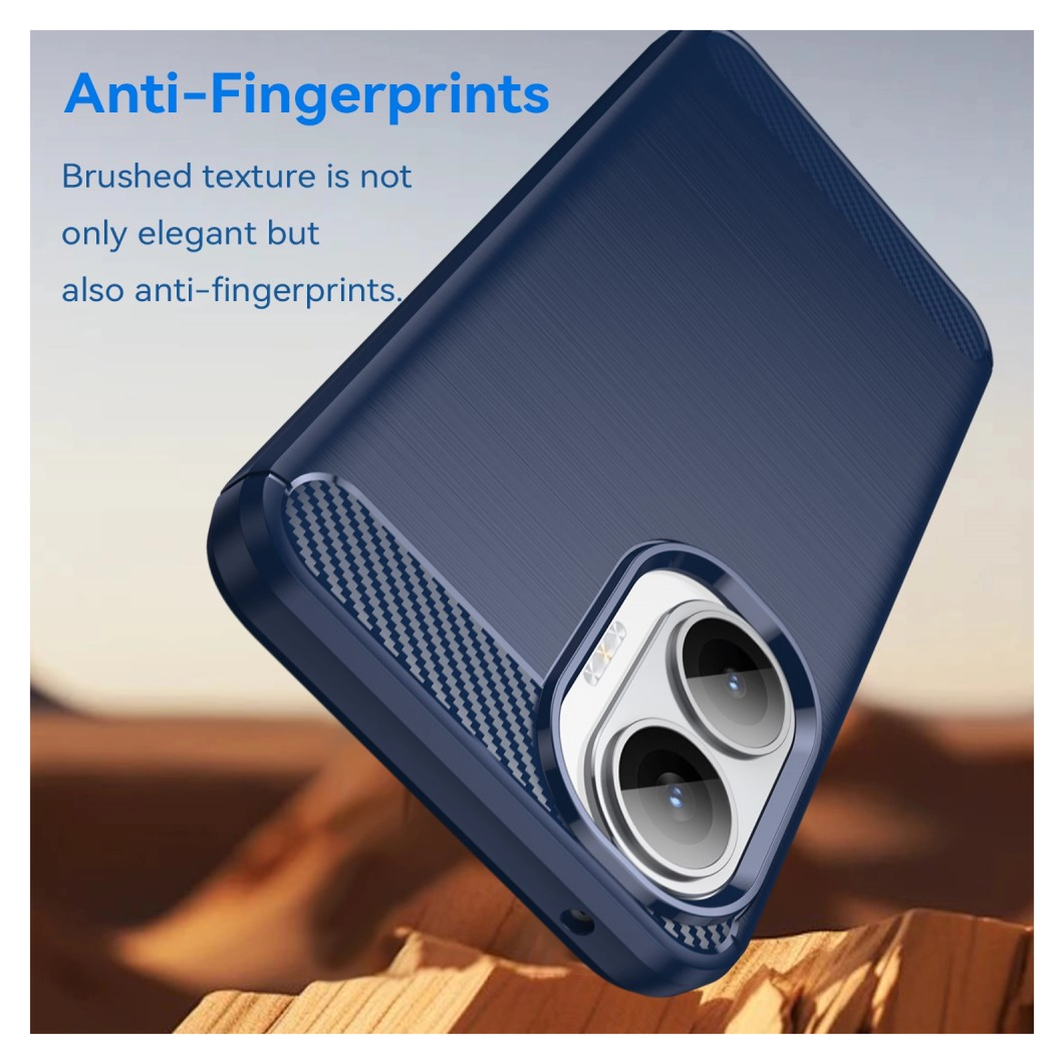 Xiaomi Poco F7 Hoesje Geborsteld TPU Flexibele Back Cover Blauw afbeelding 4