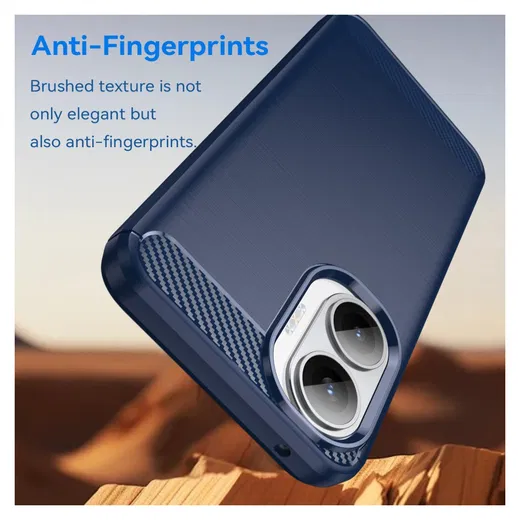 Xiaomi Poco F7 Hoesje Geborsteld TPU Flexibele Back Cover Blauw afbeelding 4