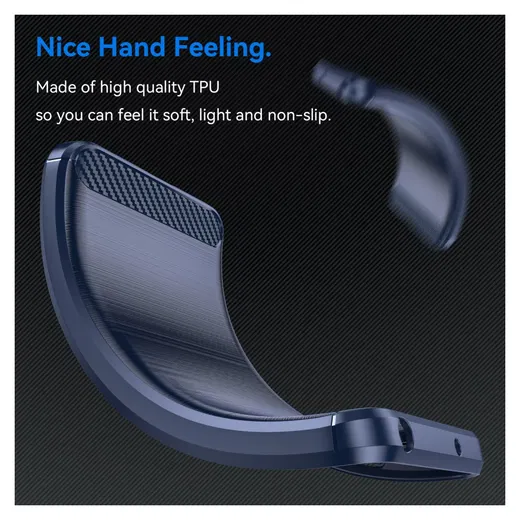 Xiaomi Poco F7 Hoesje Geborsteld TPU Flexibele Back Cover Blauw afbeelding 5