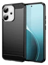 Oppo Reno 14 Hoesje Geborsteld TPU Flexibele Back Cover Zwart