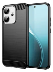 Oppo Reno 14 Hoesje Geborsteld TPU Flexibele Back Cover Zwart afbeelding