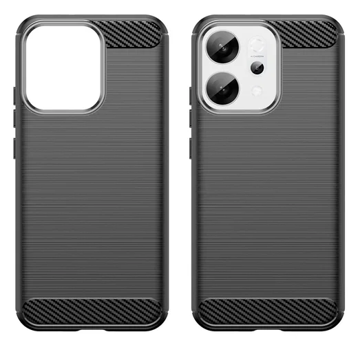 Oppo Reno 14 Hoesje Geborsteld TPU Flexibele Back Cover Zwart afbeelding 2