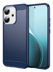 Oppo Reno 14 Hoesje Geborsteld TPU Flexibele Back Cover Blauw afbeelding