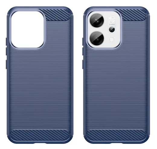 Oppo Reno 14 Hoesje Geborsteld TPU Flexibele Back Cover Blauw afbeelding 2
