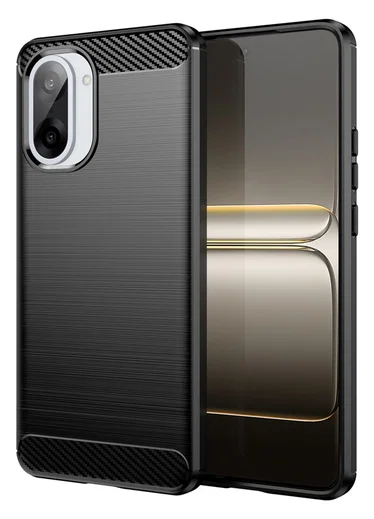 OnePlus Nord CE 5 Hoesje Geborsteld TPU Flexibele Back Cover Zwart afbeelding 1