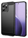 Oppo Reno 14 F Hoesje Geborsteld TPU Flexibele Back Cover Zwart