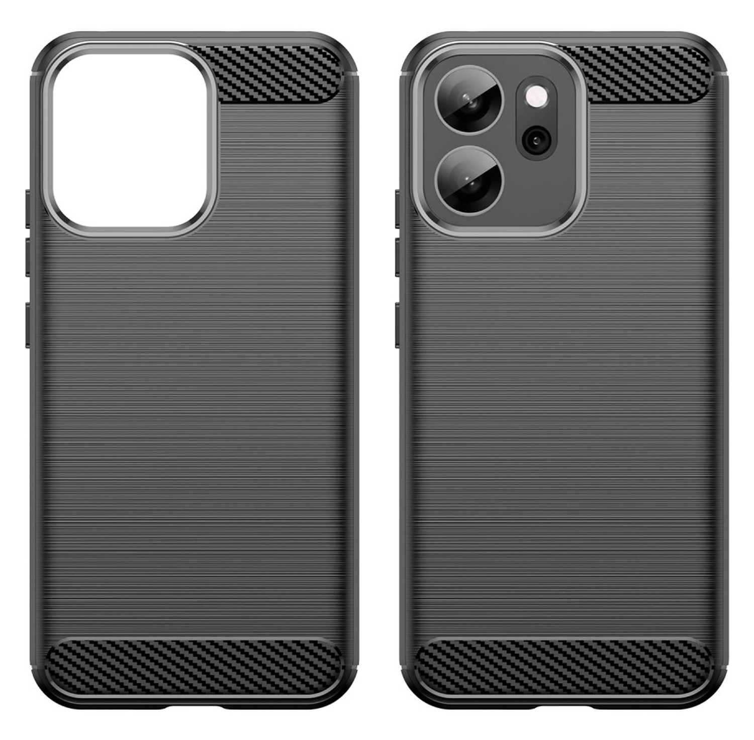 Oppo Reno 14 F Hoesje Geborsteld TPU Flexibele Back Cover Zwart afbeelding 2