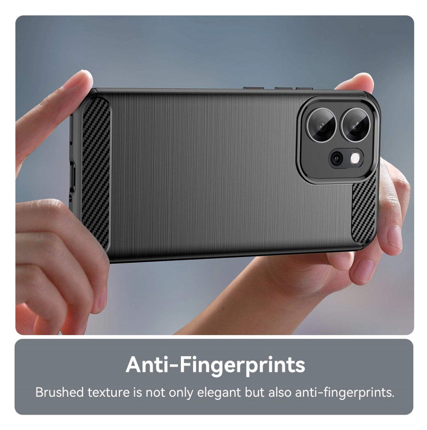 Oppo Reno 14 F Hoesje Geborsteld TPU Flexibele Back Cover Zwart afbeelding 6