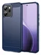 Oppo Reno 14 F Hoesje Geborsteld TPU Flexibele Back Cover Blauw