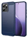 Oppo Reno 14 F Hoesje Geborsteld TPU Flexibele Back Cover Blauw