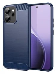Oppo Reno 14 F Hoesje Geborsteld TPU Flexibele Back Cover Blauw afbeelding