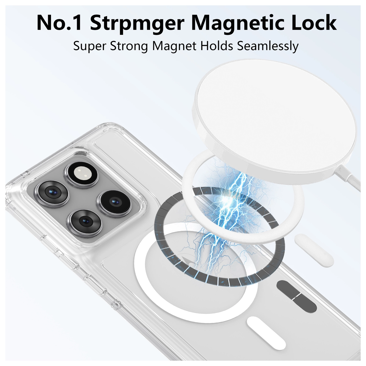 Motorola Edge 60 Hoesje Hard Back Cover met MagSafe Transparant afbeelding 2