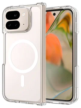 Google Pixel 10 Pro Fold Hoesje MagSafe Hard Back Cover PixelSnap Transparant
