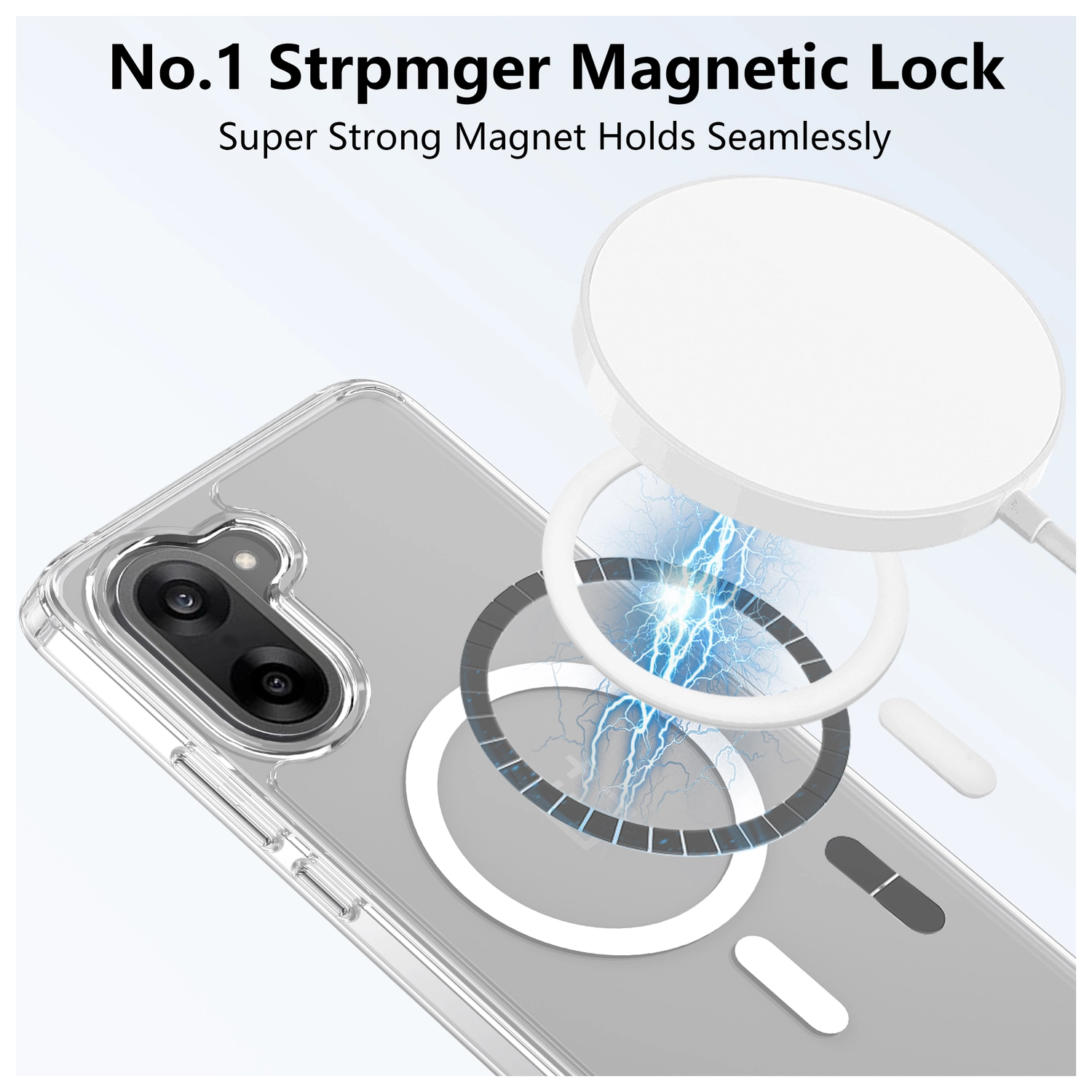 OnePlus Nord CE 5 Hoesje Hard Back Cover met MagSafe Transparant afbeelding 2