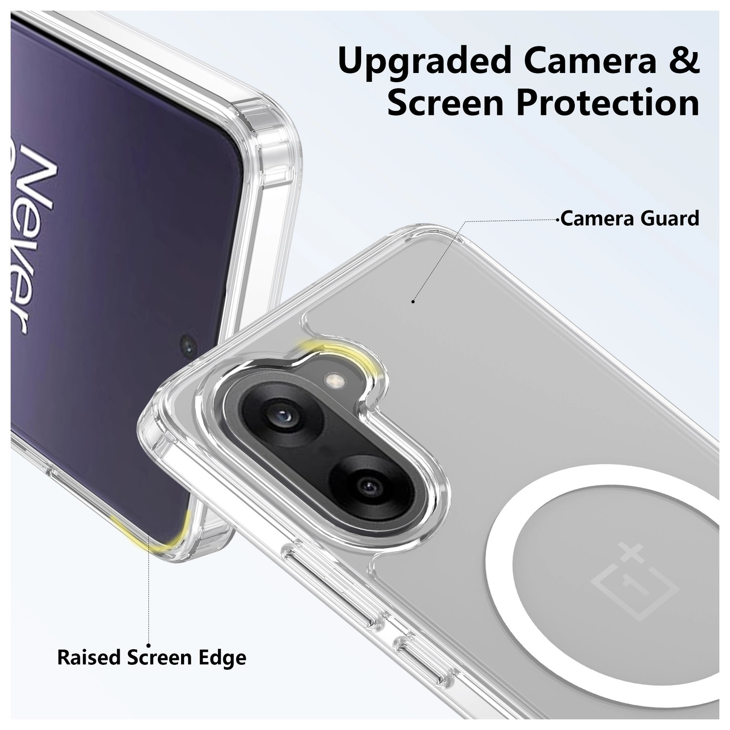 OnePlus Nord CE 5 Hoesje Hard Back Cover met MagSafe Transparant afbeelding 6