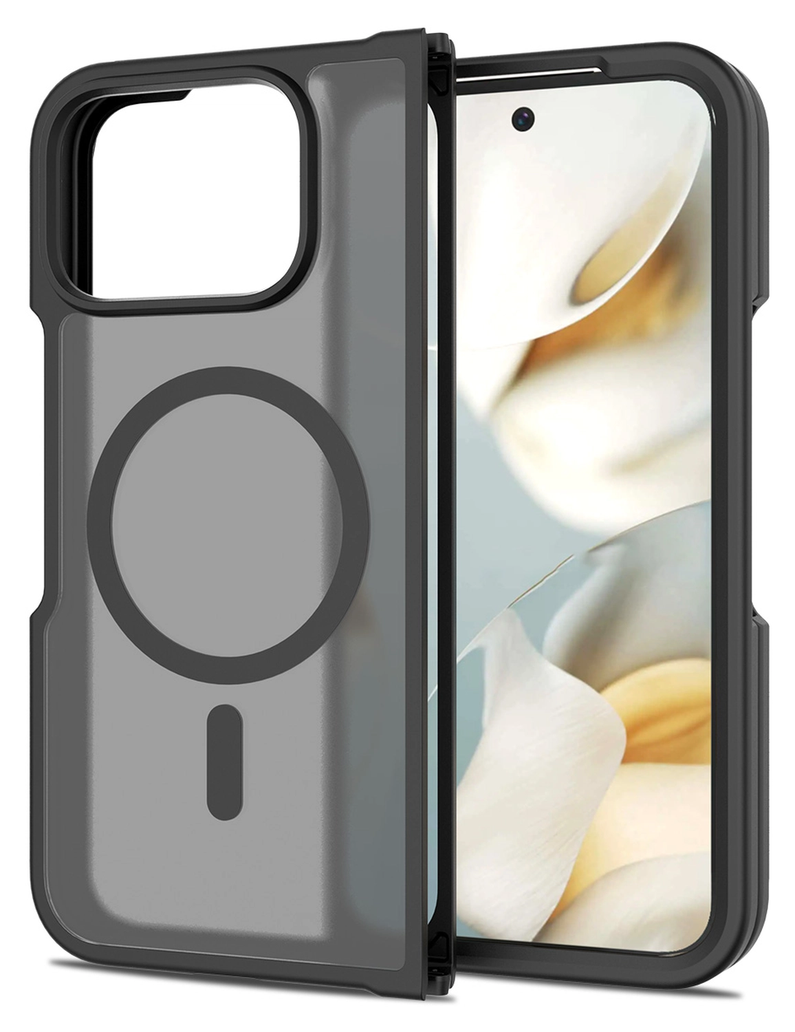 Google Pixel 10 Pro Fold Hoesje MagSafe Back Cover PixelSnap Matte Zwart afbeelding 1