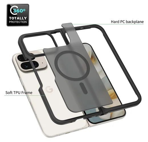 Google Pixel 10 Pro Fold Hoesje MagSafe Back Cover PixelSnap Matte Zwart afbeelding 6