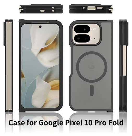 Google Pixel 10 Pro Fold Hoesje MagSafe Back Cover PixelSnap Matte Zwart afbeelding 9