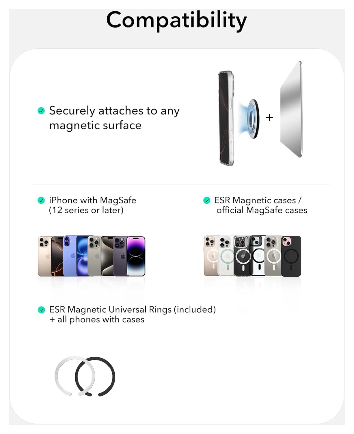 ESR HaloLock Phone Grip Stand 360 MagSafe Ring Houder Standaard Lavender afbeelding 9