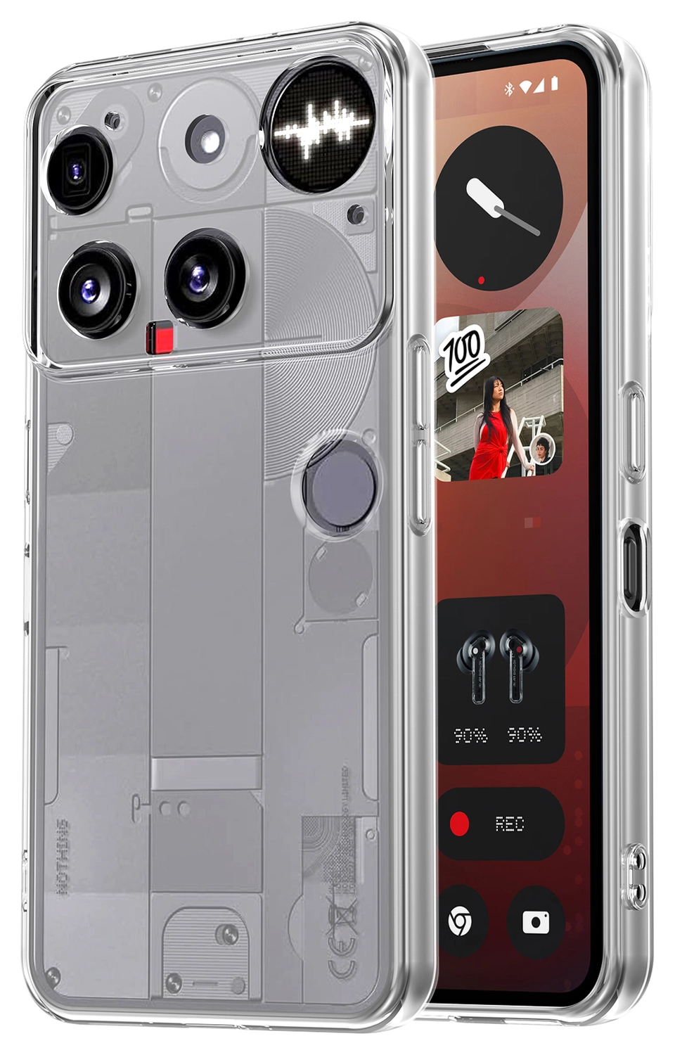 Nothing Phone (3) Hoesje Dun TPU Back Cover Transparant afbeelding 1