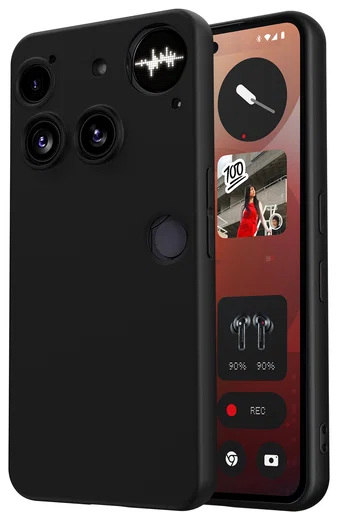 Nothing Phone (3) Hoesje Dun TPU Back Cover Matte Zwart afbeelding 1