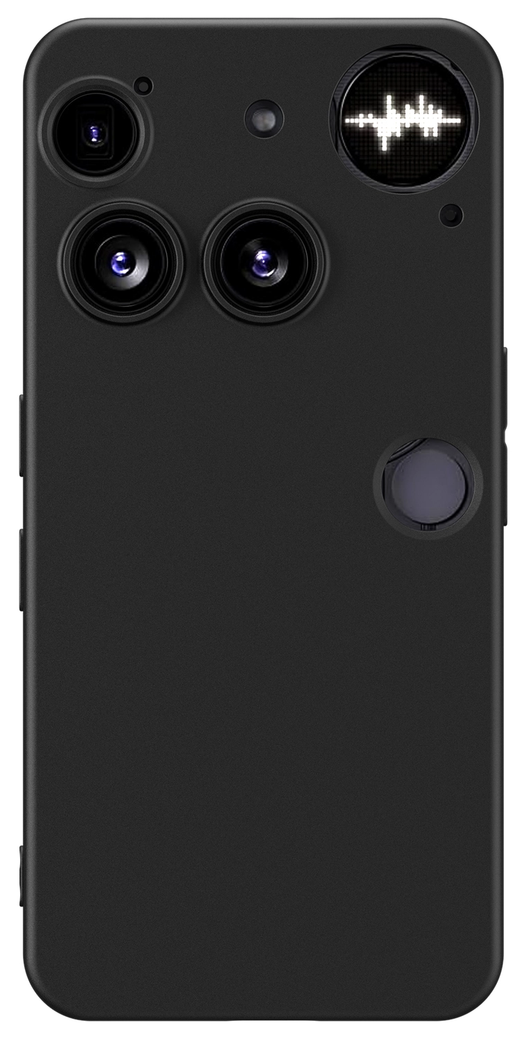 Nothing Phone (3) Hoesje Dun TPU Back Cover Matte Zwart afbeelding 3