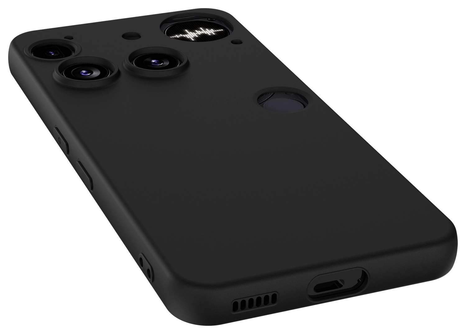 Nothing Phone (3) Hoesje Dun TPU Back Cover Matte Zwart afbeelding 4