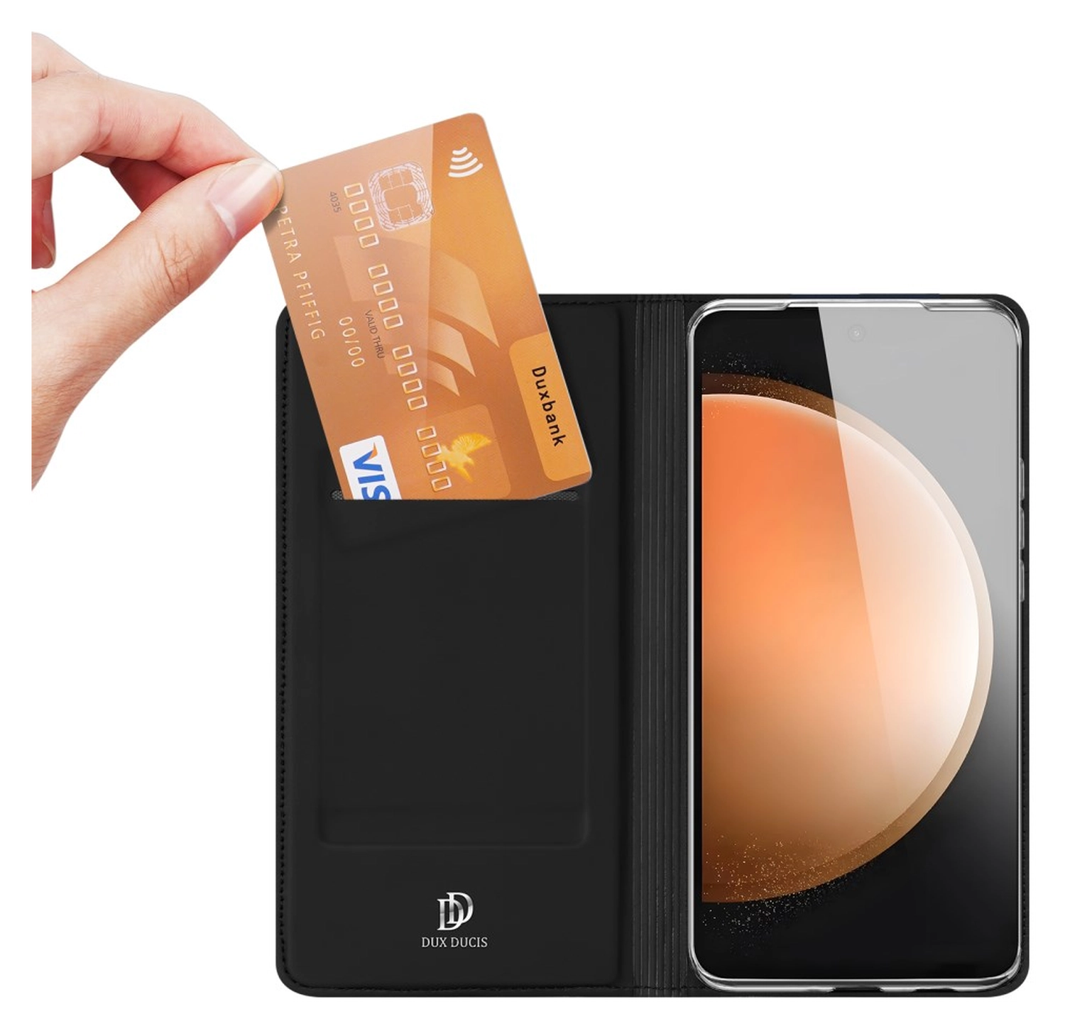 Dux Ducis Skin Pro Samsung Galaxy S25 FE Hoesje Portemonnee Book Case Zwart afbeelding 2