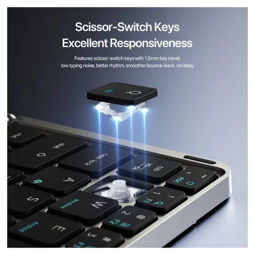 Dux Ducis OK Fold Draadloos Bluetooth Toetsenbord voor Tablet en Telefoon Zwart afbeelding 10