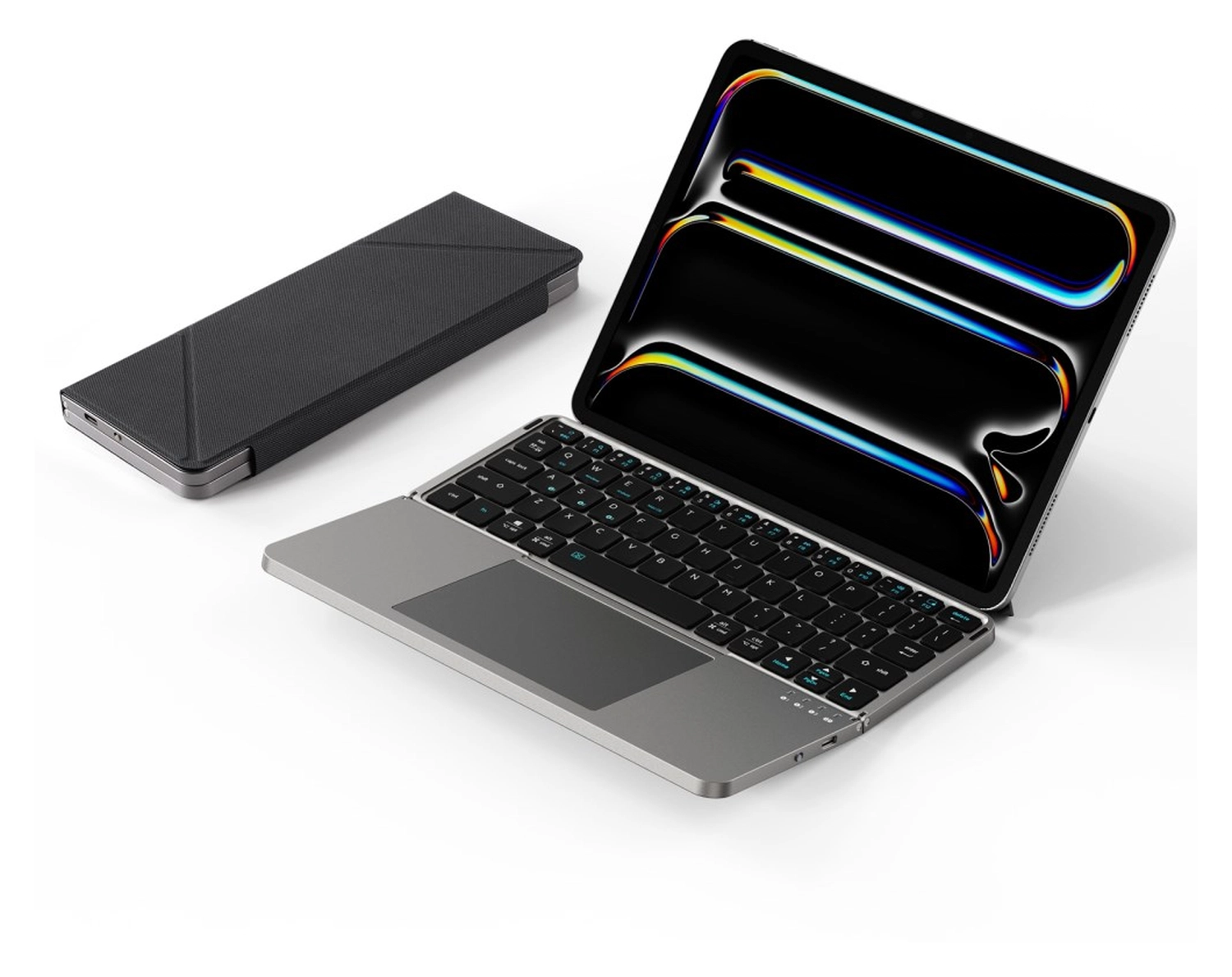 Dux Ducis OK Fold Draadloos Bluetooth Toetsenbord voor Tablet en Telefoon Zwart afbeelding 1