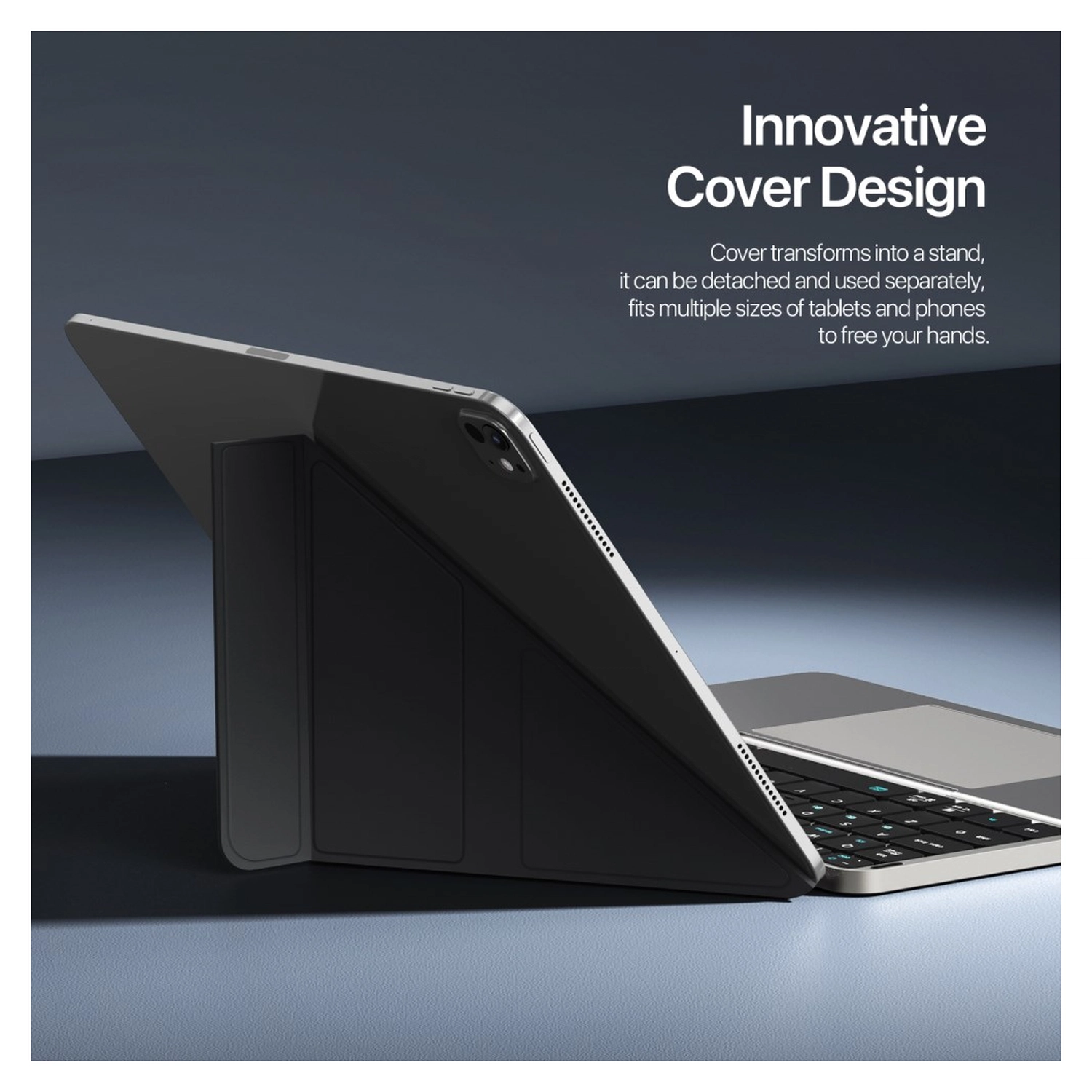 Dux Ducis OK Fold Draadloos Bluetooth Toetsenbord voor Tablet en Telefoon Zwart afbeelding 4