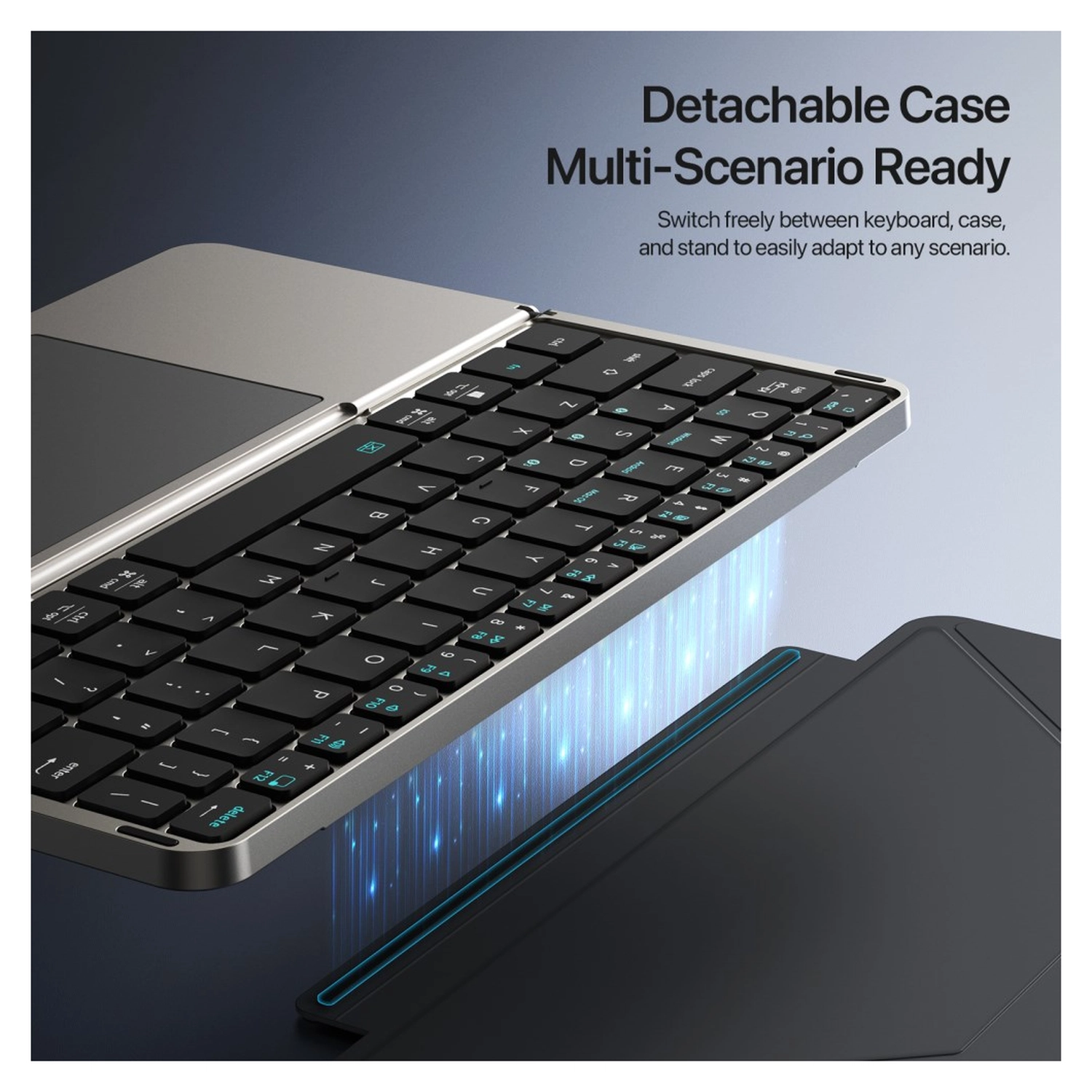 Dux Ducis OK Fold Draadloos Bluetooth Toetsenbord voor Tablet en Telefoon Zwart afbeelding 5